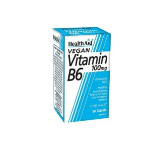 HealthAid Vegan Vitamin B6 100mg Tablets 90 Pcs