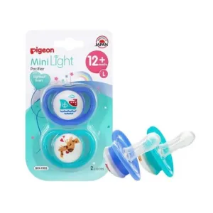 Pigeon Mini Light Pacifier Large Multi-Color 12m+ 2 Pcs