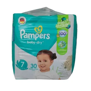 Pampers Baby-Dry Size 7 (15kg+) Diapers 30 Pcs