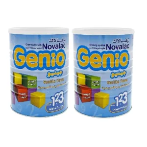 Novalac Genio 123 Vanilla Flavor Growing-Up Milk 2x800gm (Offer Pack)