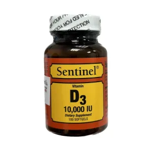 Sentinel Vitamin D3 10,000 IU Softgels 100 Pcs